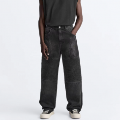 Mens Popular Washed Baggy Fit Jeans